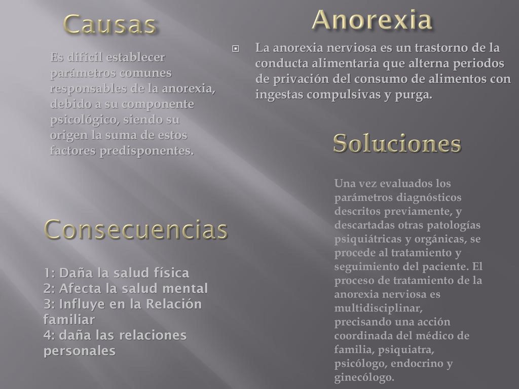 que es la anorexia causas consecuencias y tratamiento